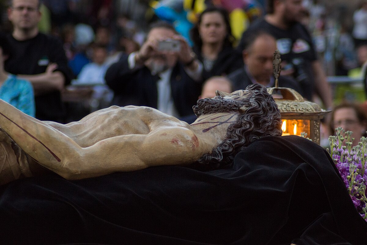 Cristo Yacente, detalle de la Cofradía del Yacente de Murcia