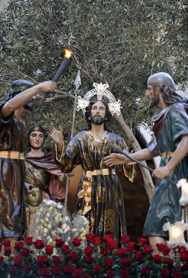 Detalle del paso del Prendimiento de la Cofradía del Perdón de Murcia